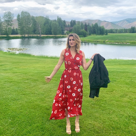 Amour Vert Silk Wrap Dress - Picture 3 of 3